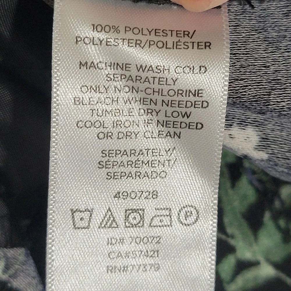 Ann Taylor Women's Floral Wide Leg Crop Trouser Parts Size 6 Flowy Black - Picture 11 of 11